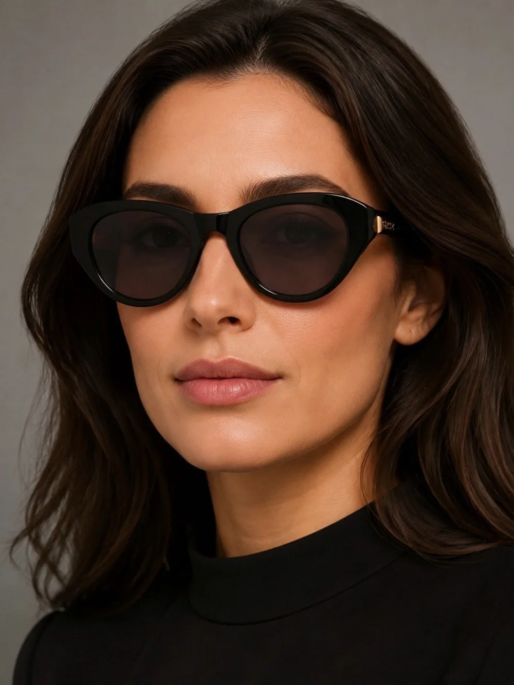 Sportmax by Max Mara Black Cat-Eye Sunglasses SM0012 01B